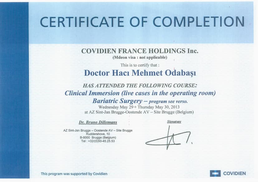Clinical Immersion Bariatric Surgery Certificate