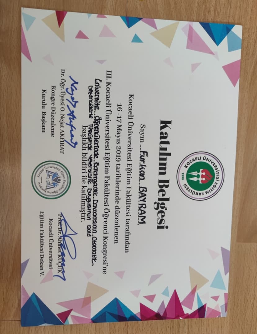 Yetersizlik Duygusu, Otomatik düşünceler ve saldırganlık davranışları üçgeninin makalesi ve kongrede bildiri olarak sunulması