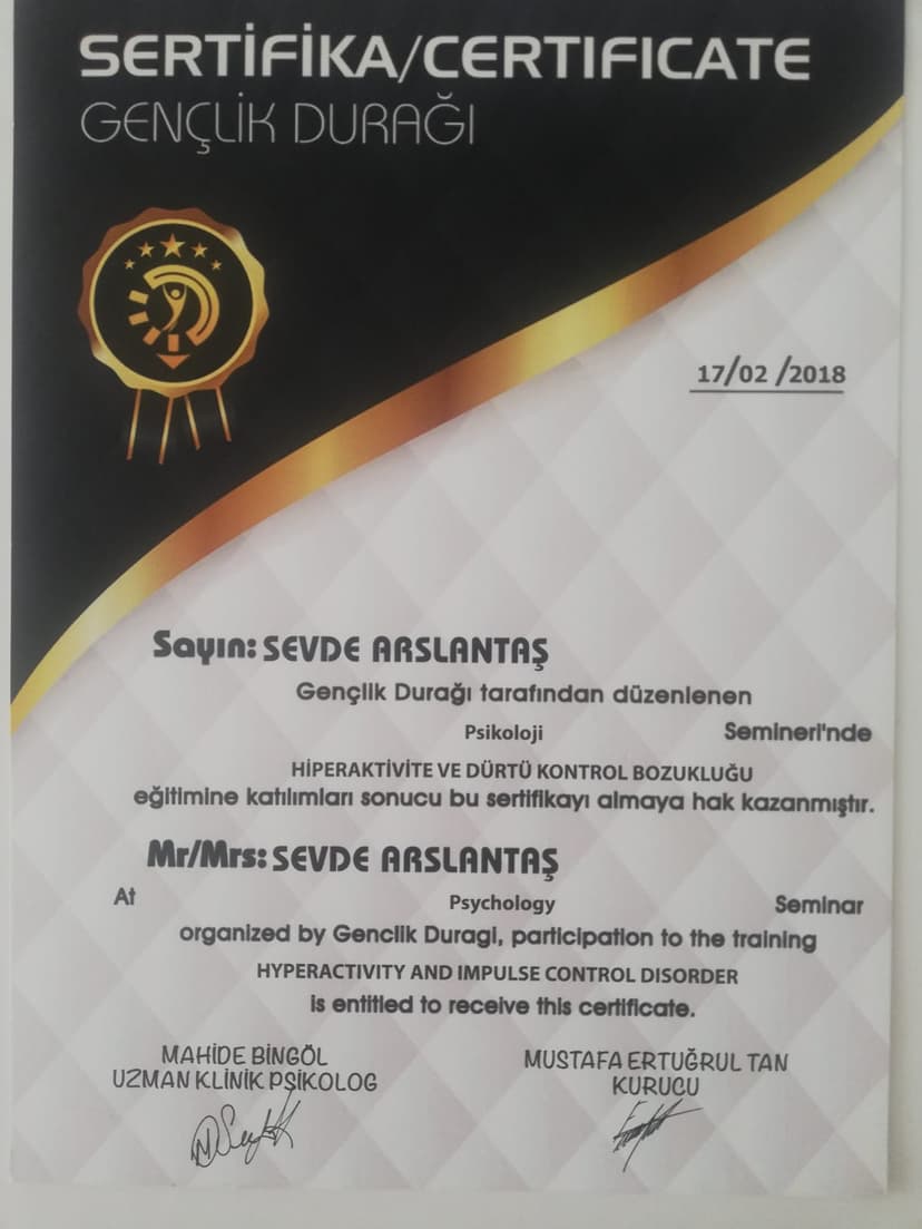 Hiperaktivite ve Dürtü Kontrol  Bozukluğu