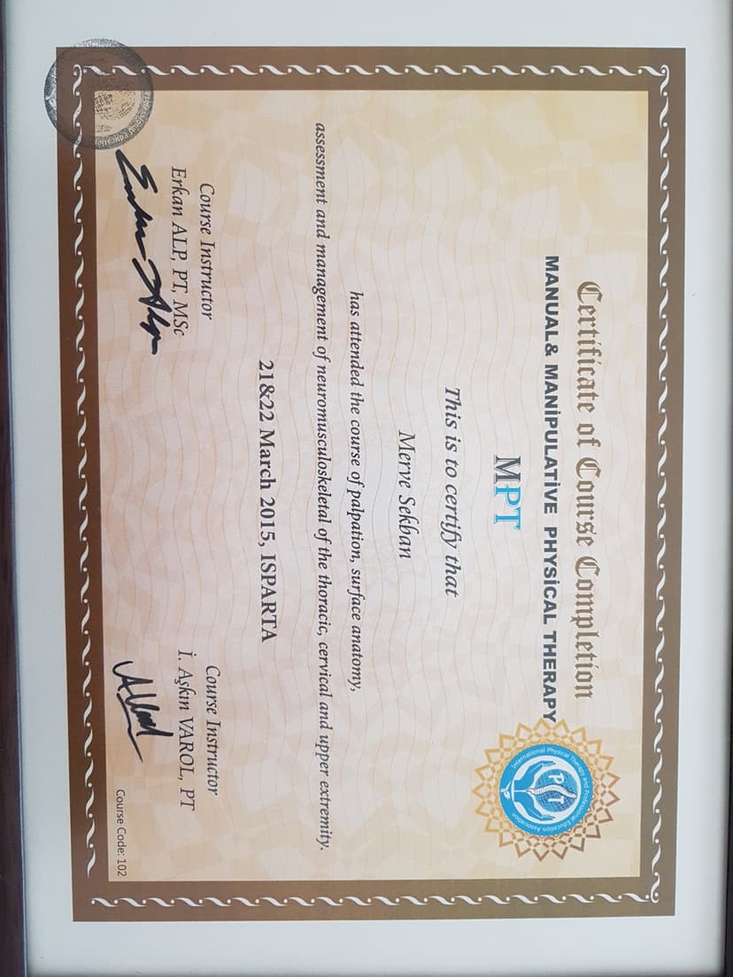 Manuel Terapi (Servikal, torakal ve üst ekstremite)