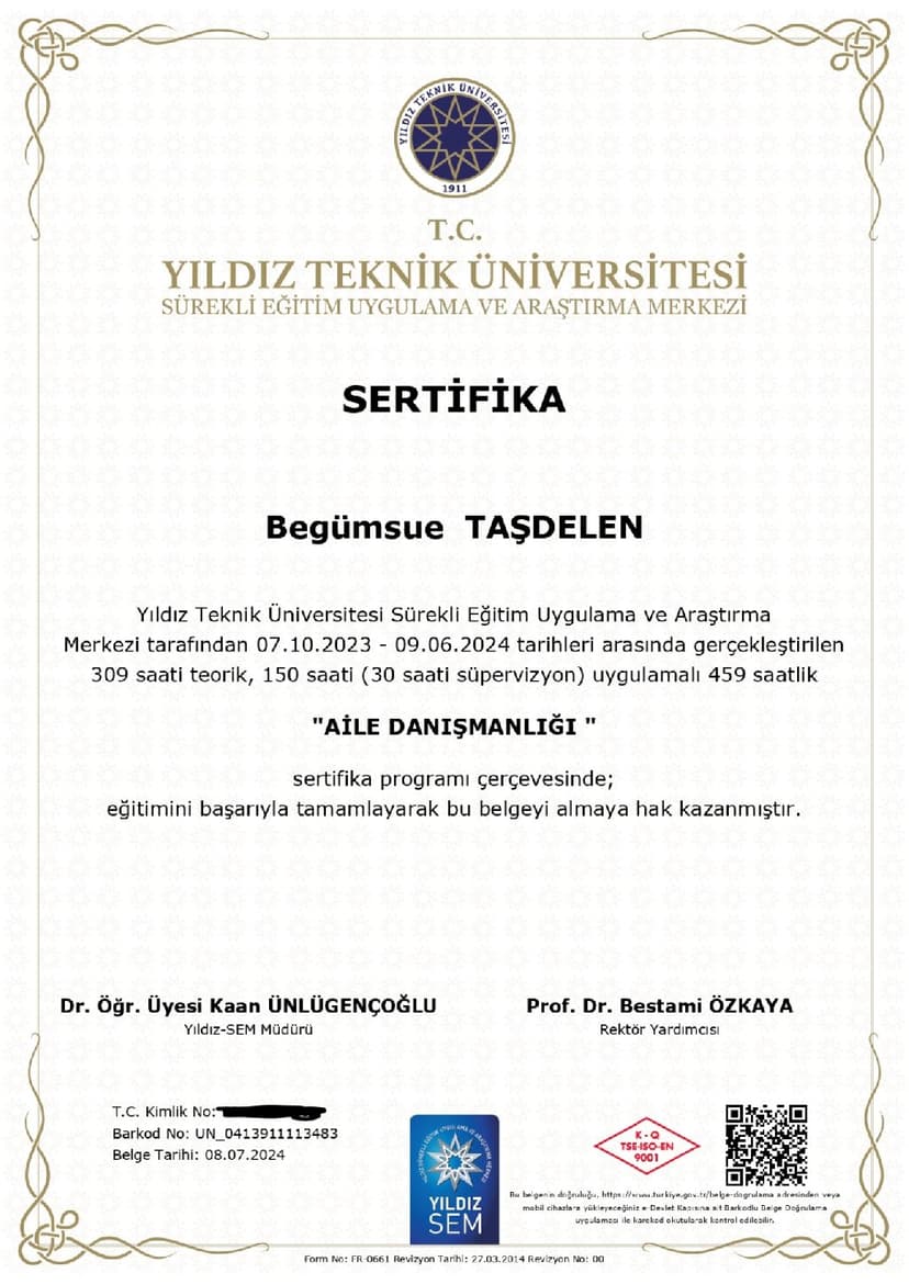 Aile Danışmanlığı - YILDIZ TEKNİK ÜNİVERSİTESİ