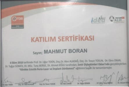 Klinikte Estetik-Perio-Lazer ve İmplant Dörtlemesi