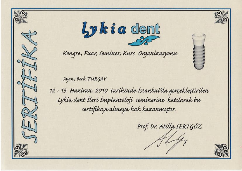 Lykiadent İleri İmplantoloji Eğitimi 2010