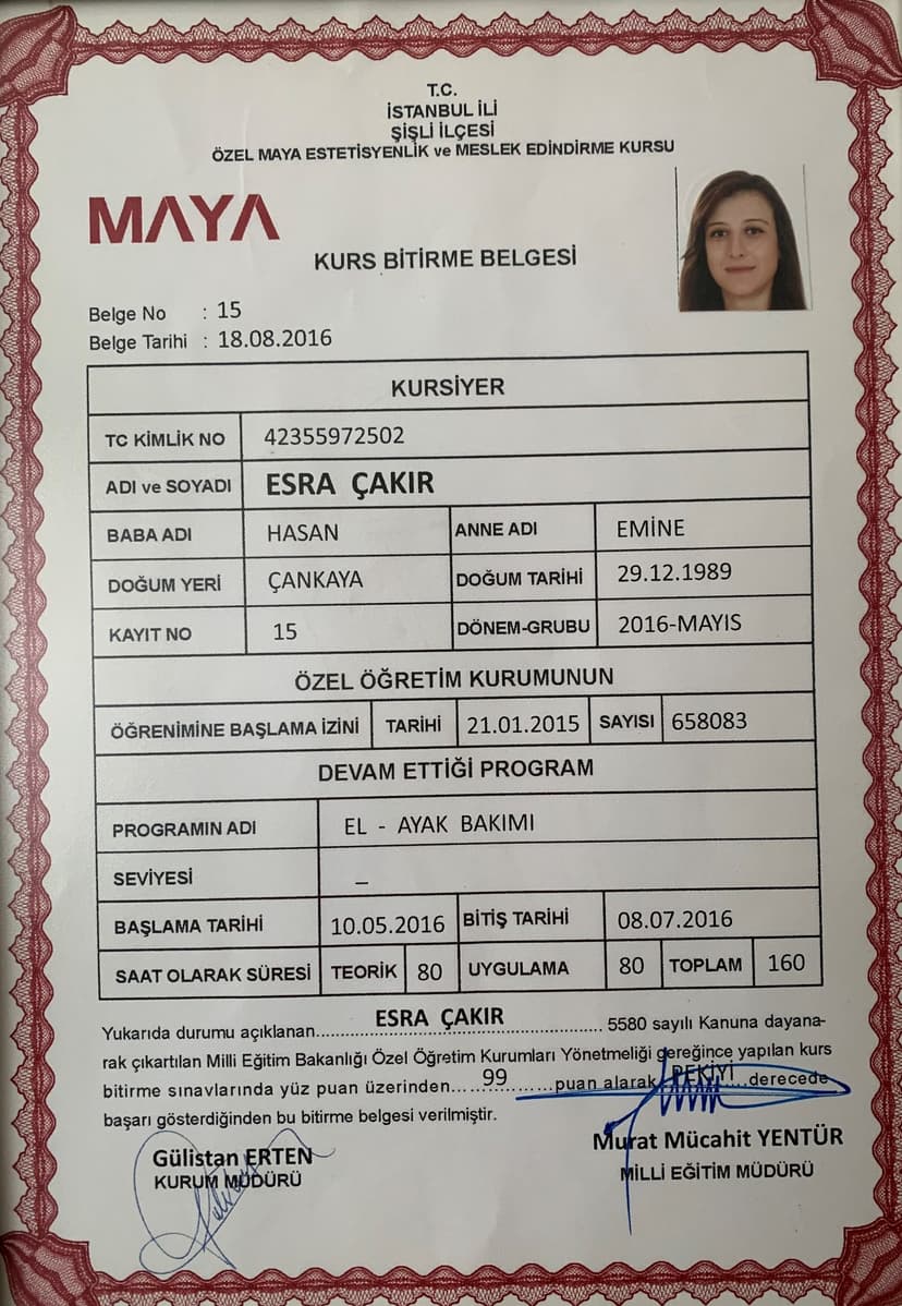 EĞİTİM SERTİFİKASI