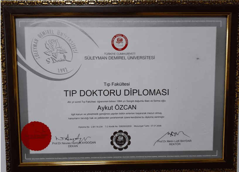 tıp doktoru diploması