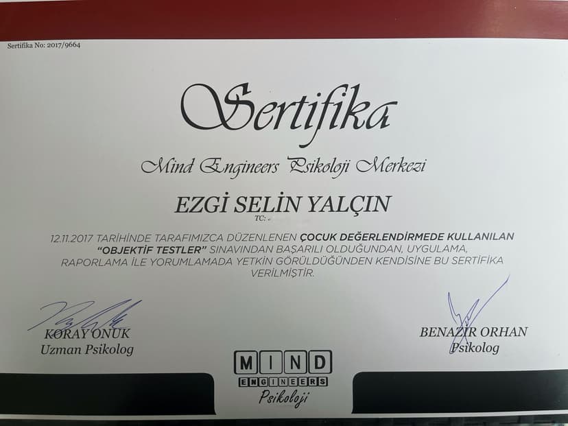 Çocuk Değerlendirmede Kullanılan ''Objektif Testler''