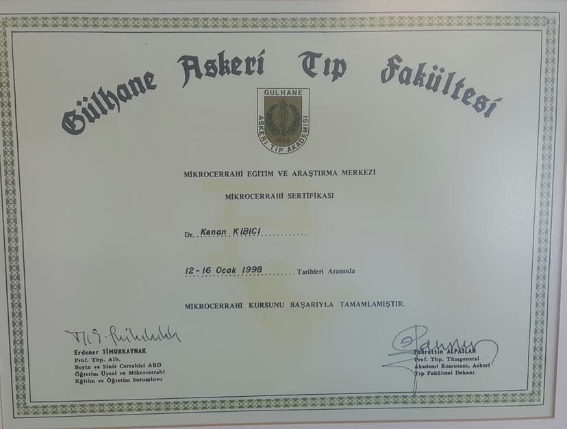 Mikrocerrahi Sertifikası