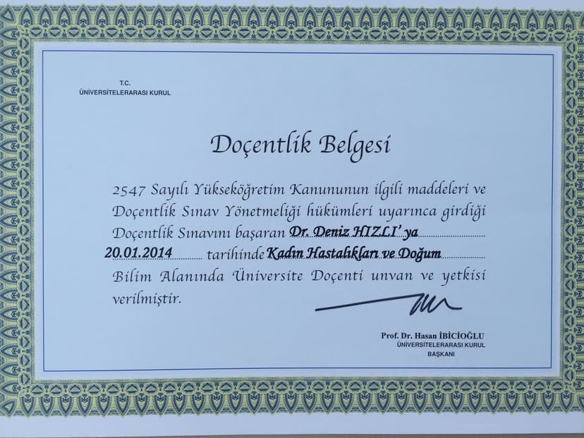 Doçentlik Belgesi