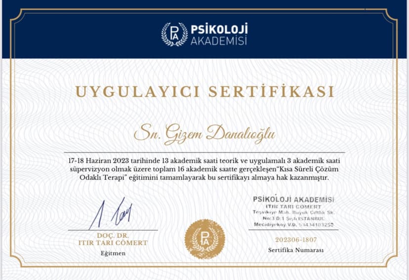 Psikoloji Eğitim ve Uygulayıcı Sertifikaları
