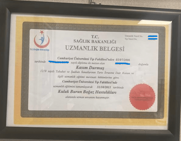 uzmanlık belgesi