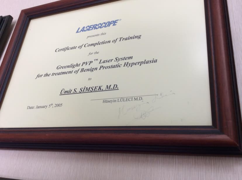 Certificate of Completion of Training