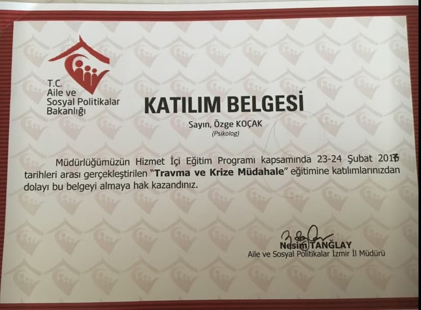 Travma ve Krize Müdahale