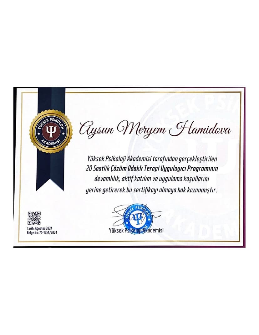 ÇÖZÜM ODAKLI TERAPİ