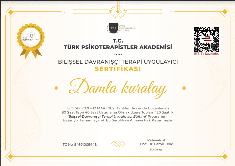 BİLİŞSEL DAVRANIŞÇI TERAPİ