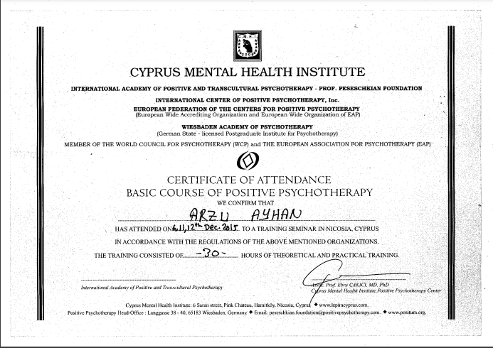 Basic Course Of Positive Psychotheraphy