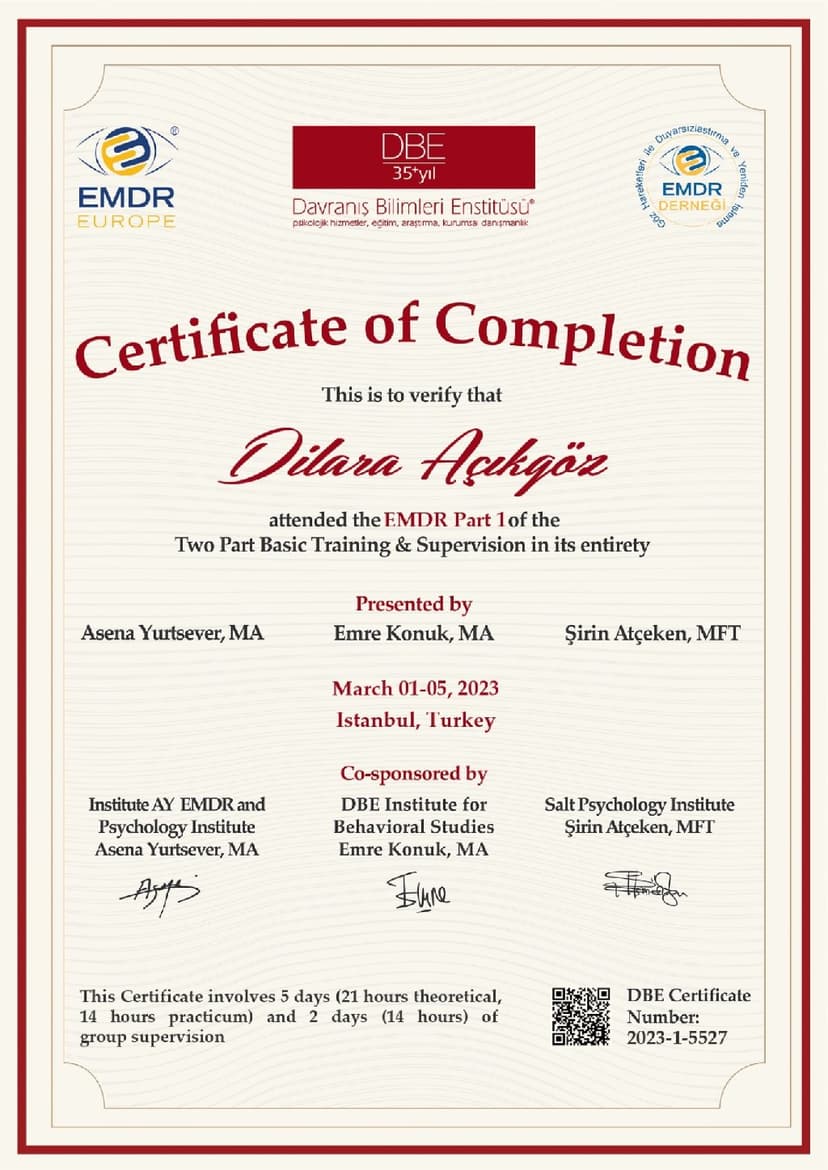 EMDR I. Düzey Eğitimi