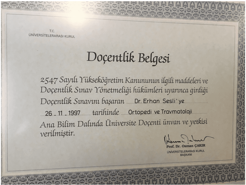 Doçentlik Belgesi