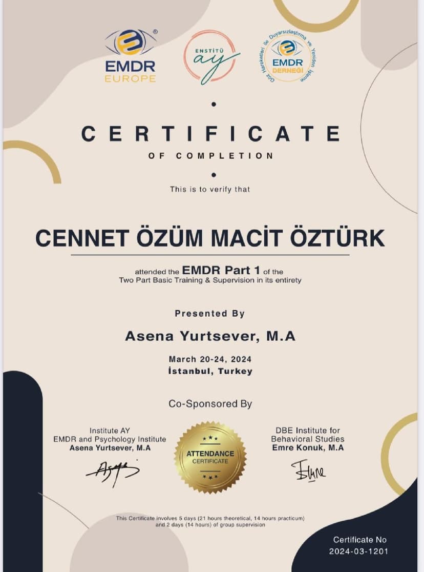 Asena Yurtsever - EMDR 1. Düzey