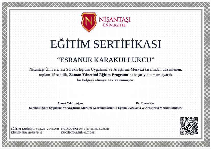 Zaman Yönetimi Eğitim Programı