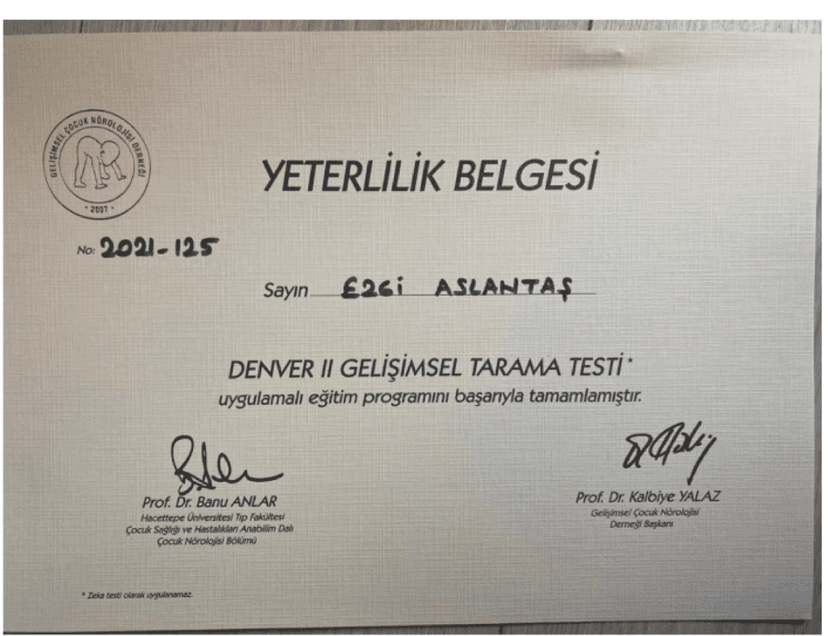 Denver II Gelişimsel Tarama Testi