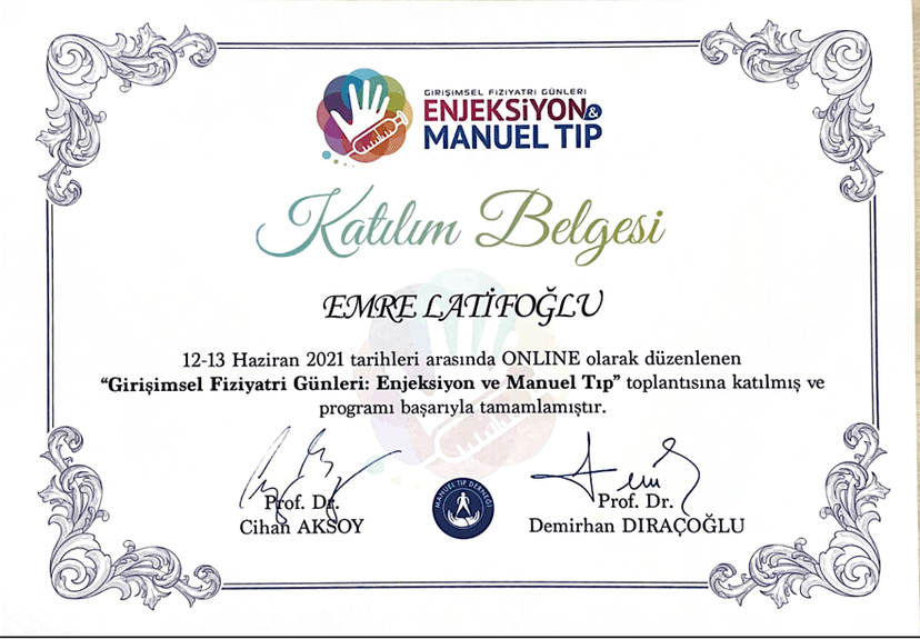 Girişimsel Fiziyatri Günleri. Enjeksiyon ve Manuel Tıp