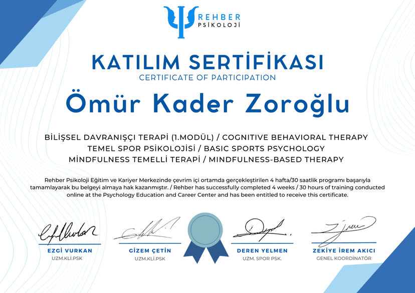 Bilişsel Davranışçı Terapi