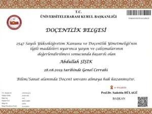 Doçentlik Belgesi