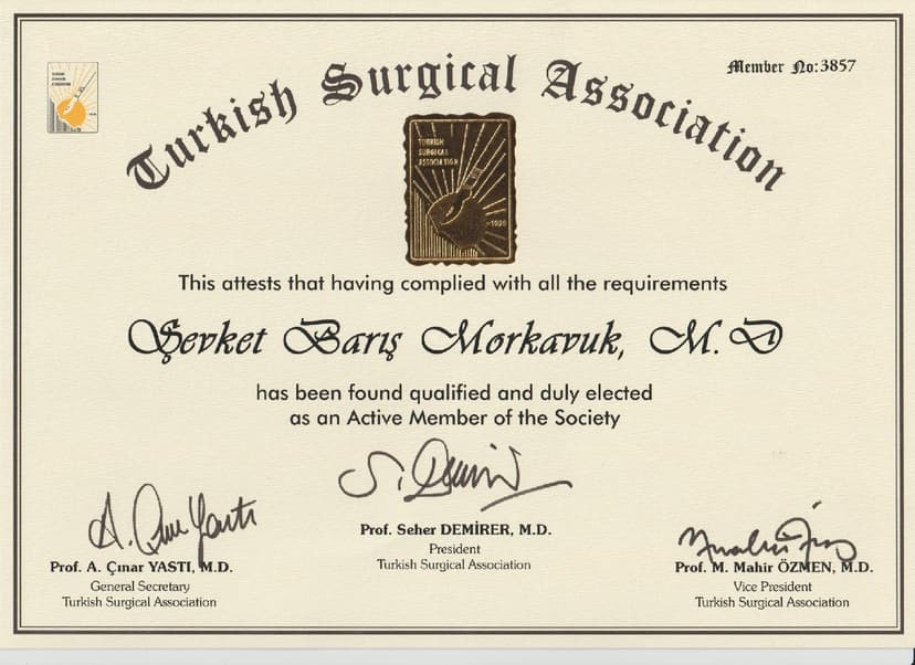 Türk Cerrahi Yeterlilik Belgesi