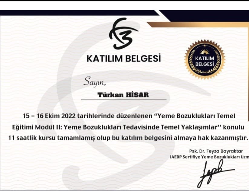 Yeme Bozuklukları Temel Eğitim Modülü