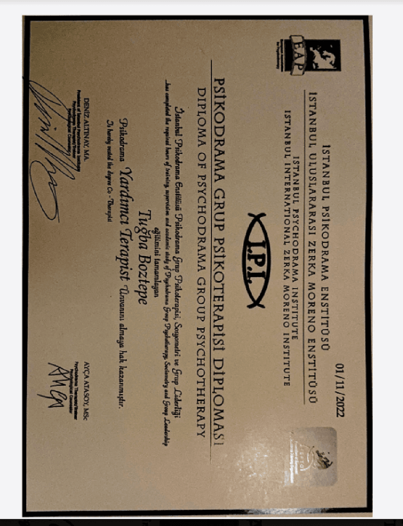 Psikodrama Grup Psikoterapisi Diploması