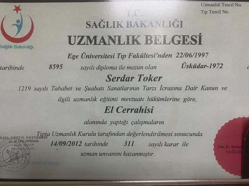 Uzmanlık Belgesi