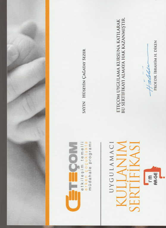 ETEÇOM ETKİLEŞİM TEMELLİ ERKEN ÇOCUKLUKTA MÜDEHALE PROGRAMI