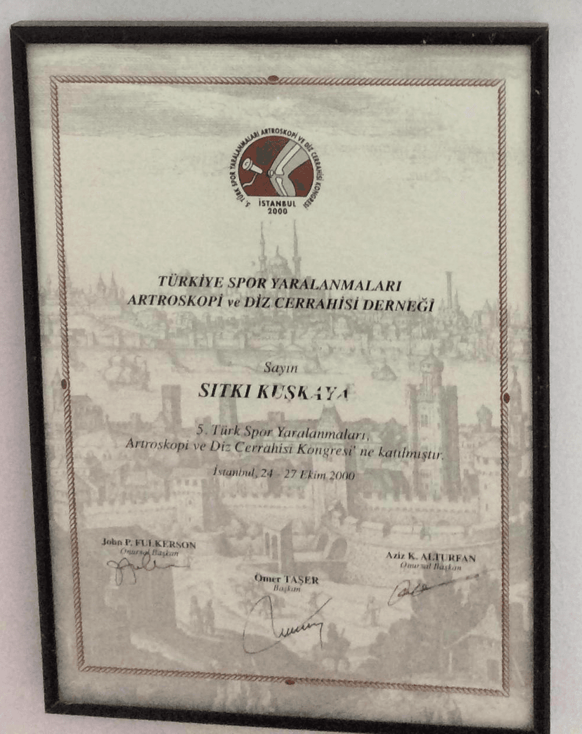 5. Türk Spor Yaralanmaları Artroskopi ve Diz Cerrahisi Kongresi