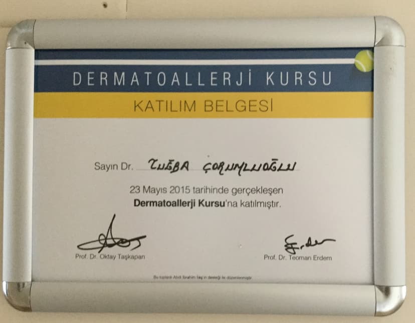 Dermatoallerji Kursu Sertifikası