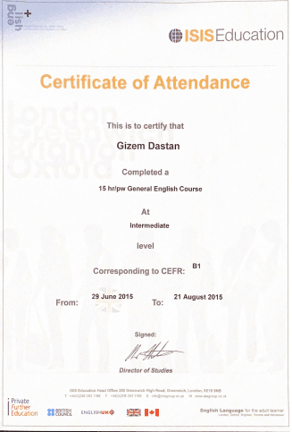 Certificate Of Attendance