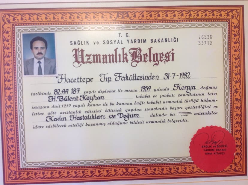 Uzmanlık Belgesi