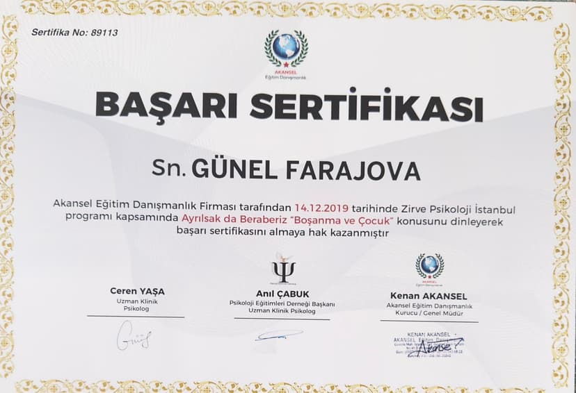 Başarı sertifikası