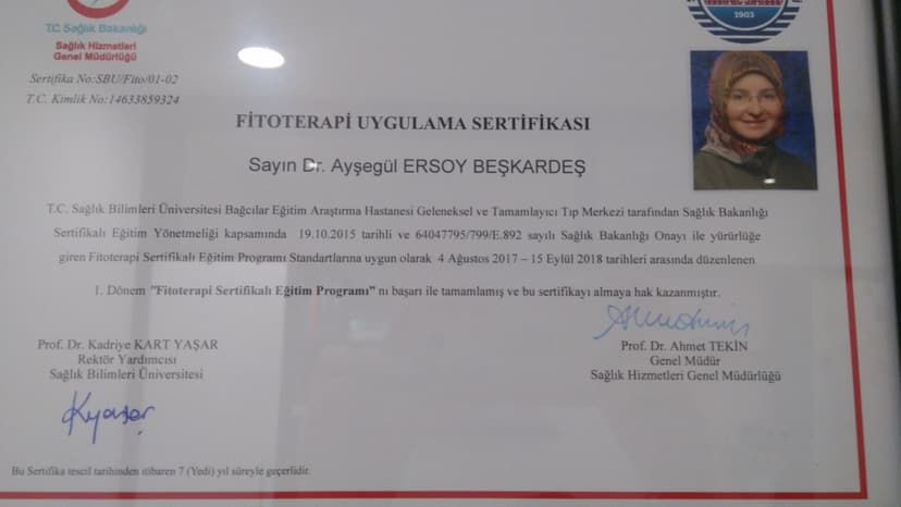 FİTOTERAPİ SERTİFİKASI