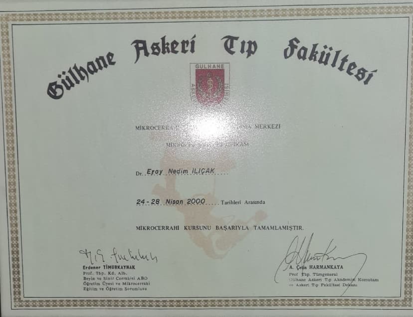 Mikrocerrahi sertifikası