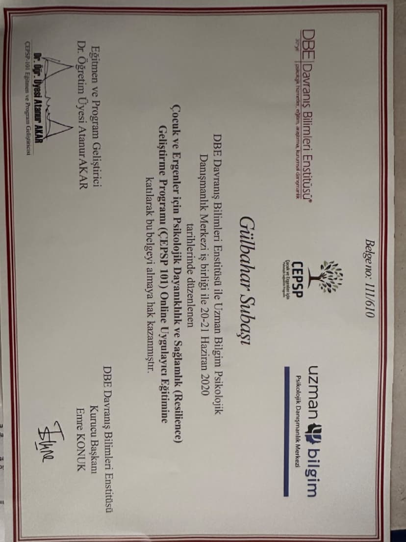 Çocuk ve Ergenler için Psikolojik Dayanıklılık ve Sağlamlık Geliştirme Programı