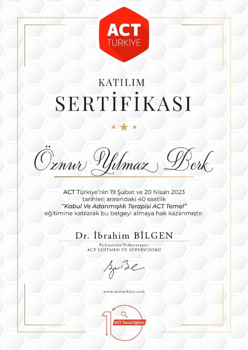 süreç odaklı kabul ve kararlılık terapisi